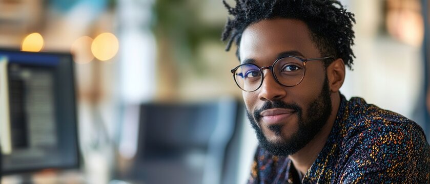 Black professional conducting a productive virtual meeting with interactive elements and collaborative tools