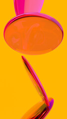 耀くレンズ群の3Dイラストレーション