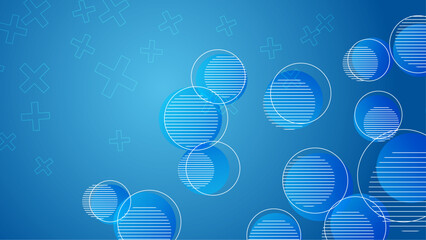 Dot circle pattern on blue background