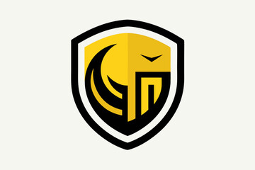 shield black Icon, Gulf style, high resolution, black and white, 4k quality