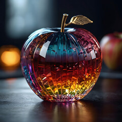 Colorful crystal apple