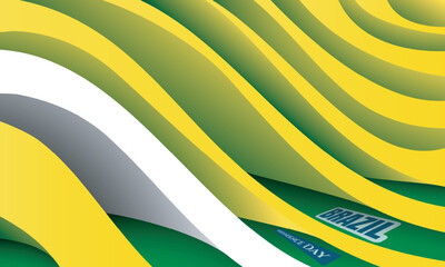 wall style background design with semi 3d with yellow and green