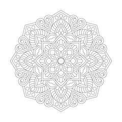 Black floral Common Design coloring book mandala design