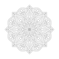 Crystal Adult Flower Design coloring book mandala design