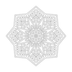 Fashionable Common Design coloring book mandala design