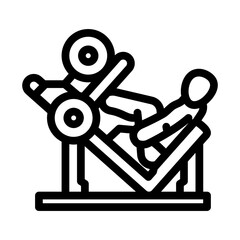 tricep extensions fitness exerciss arm line icon vector. tricep extensions fitness exerciss arm sign. isolated contour symbol black illustration