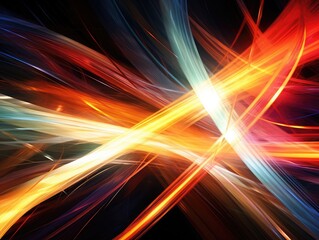 Obraz premium Abstract bright light streaks, vibrant and energetic