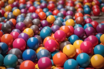 Colorful Balls spheres background - 3d rendering
