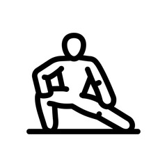 concentration curls fitness exercise arm line icon vector. concentration curls fitness exercise arm sign. isolated contour symbol black illustration