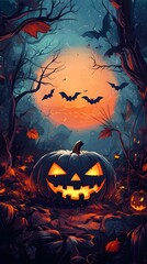 Halloween party design template for Halloween party poster