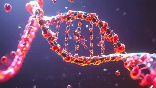DNA model looping rotation animation
