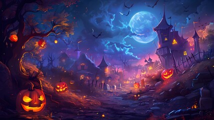 Halloween party design template for Halloween party poster