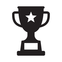 Trophy icon. Trophy cup, winner cup, victory cup icon. Reward symbol sign for web and mobile.