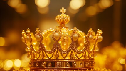 Shiny gold crown, symbolizing royalty
