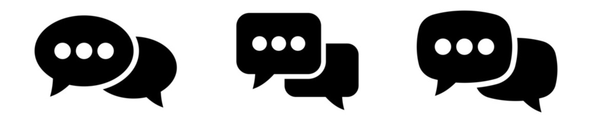 Chat icon. Talk bubble speech icon. Dialogue balloon icon.