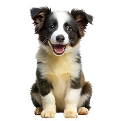 border collie puppy, transparent background