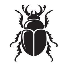 Fototapeta premium beetle silhouette vector