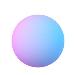 Neon Gradient Pastel Orb Glowing Shiny Sphere on white backgrond..