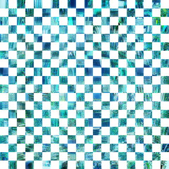 Checkered pattern with watercolor seamless pattern . digital painting . pastel trendy elements .