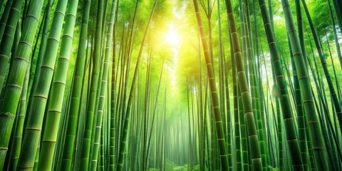 Green bamboo wallpaper in a beautiful bamboo forest, nature, background, green, bamboo, forest, wallpaper, zen, tranquility