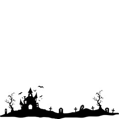 Halloween Graveyard Silhouette
