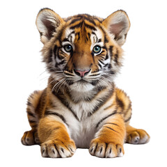 Fototapeta premium baby tiger, Transparent background