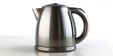 rendered image of a modern kettle on a white background, kettle, render, isolated, kitchen appliance, tea
