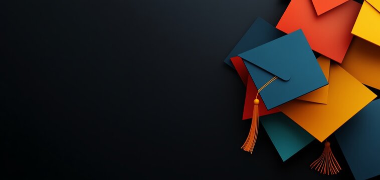 Graduate reunion flat design top view alumni meet-up theme animation Complementary Color Scheme