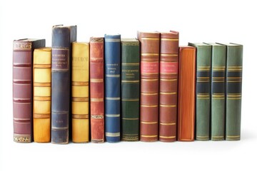 Books Collection on Isolated white background created with generative ai