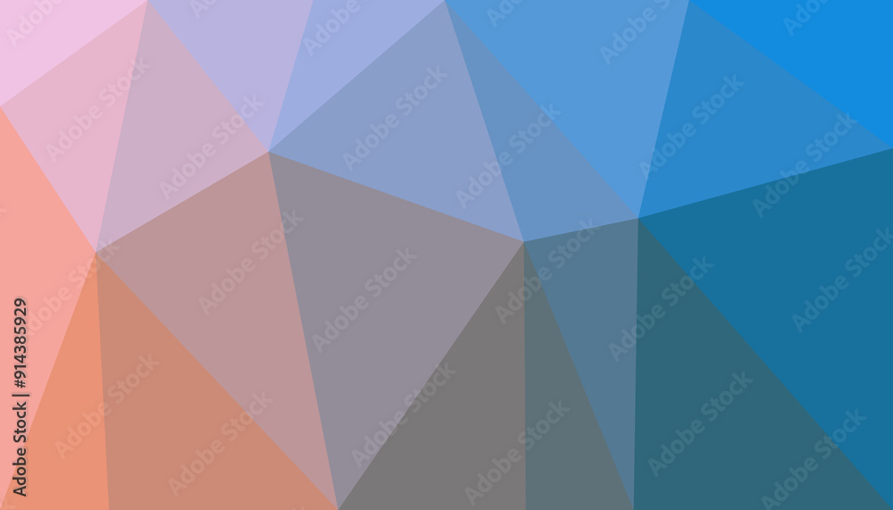 Wall mural abstract colorful gradient triangulated background