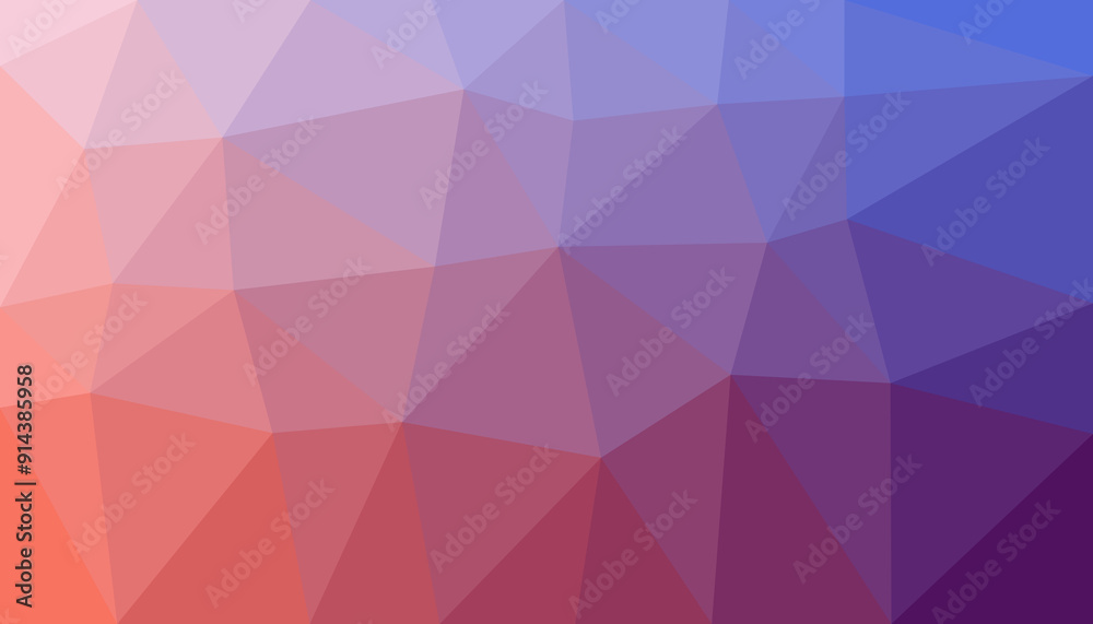 Wall mural abstract colorful gradient triangulated background
