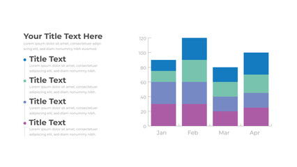 Vertical bar chart showcasing responsive design for effective data visualization in presentations and design projects.
