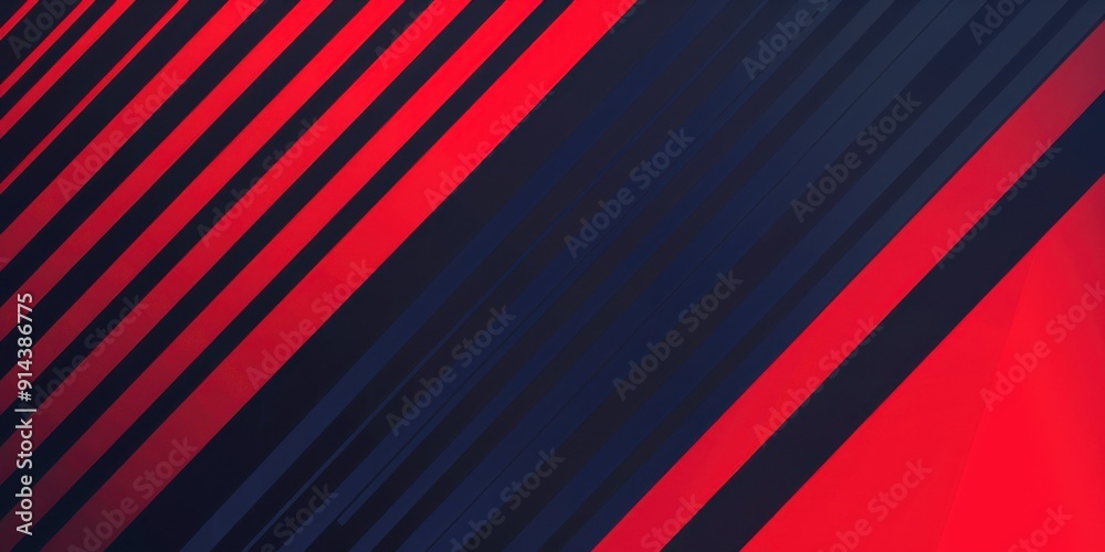 Poster red and blue vector background with diagonal lines, in the flat design style with simple shapes, dar