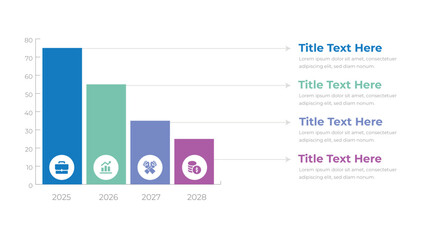 Vector infographic design showcasing a bar chart, perfect for easy editing and professional presentations.