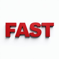 Bold red letters spelling 'FAST' on a clean white background.