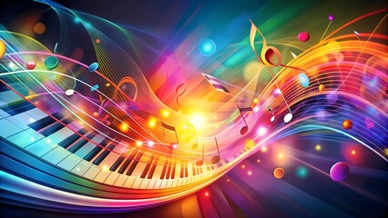 Abstract Symphony of Sound: A Vibrant Tapestry of Color and Motion  generative AI