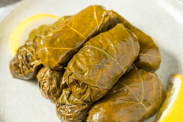 Healthy Greek Stuffed Grape Leaves