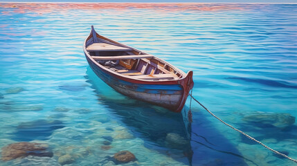 Anker f&auml;llt ins Wasser im t&uuml;rkisfarbenen Ozean