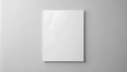 Elegant Minimalist A4 Paper Mockup with Soft Shadows on a Light Grey Background  generative AI