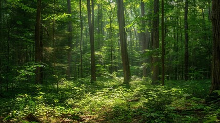 Obraz premium Whimsical Woodland: A Magical Forest Scene
