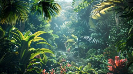 Fototapeta premium Enchanted Forest with Mystical Light