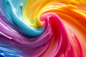a kaleidoscope of colors blending harmoniously, creating a stunning visual effect. the vibrant swirls evoke a sense of energy and dynamism.