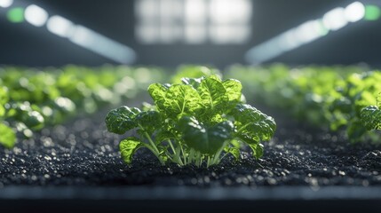 Dynamic visualization of an innovative farming system utilizing cutting-edge technology for eco-friendly agricultural practices.