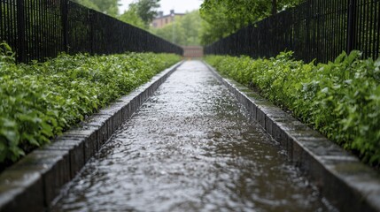 Fototapeta premium Innovative Urban Solutions for Managing Stormwater and Flood Resilience