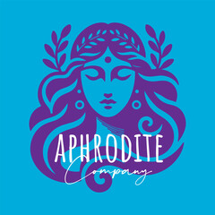 Aphrodite Company - Vector Flat Logo Illustration