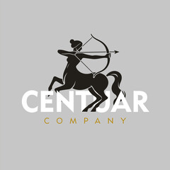 Centaur Company - Vector Flat Logo Illustration