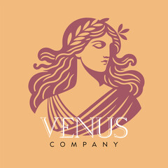Venus Company - Vector Flat Logo Illustration