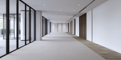 A polished visualization of a digitally optimized workspace highlighting teamwork and the seamless incorporation of cutting-edge technology.