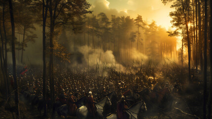 Battle at teutoburg forest
Battle between Rome and germanic tribes of commander Arminius 