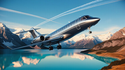 Fototapeta premium Airplane in the clouds